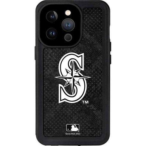 MLB Seattle Mariners Dark Wash iPhone 15 Pro Waterproof Case